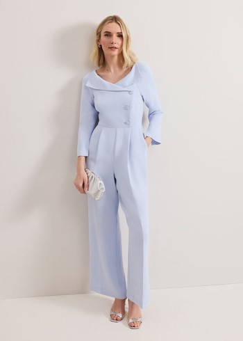 Phase Eight Sienna Tux Jumpsuit Blue Australia | OL7102589